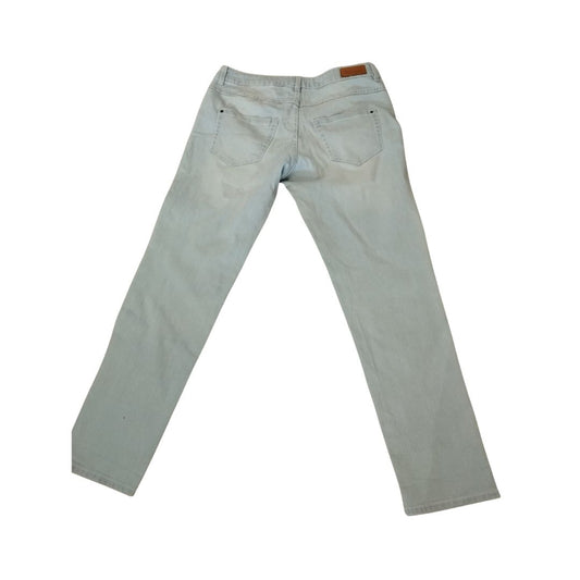 Jean pour femme - Bleu à fleur orange - Yolita creations