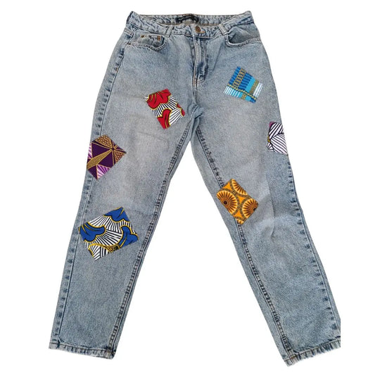 Jean Mom tissu Wax - Yolita Creations