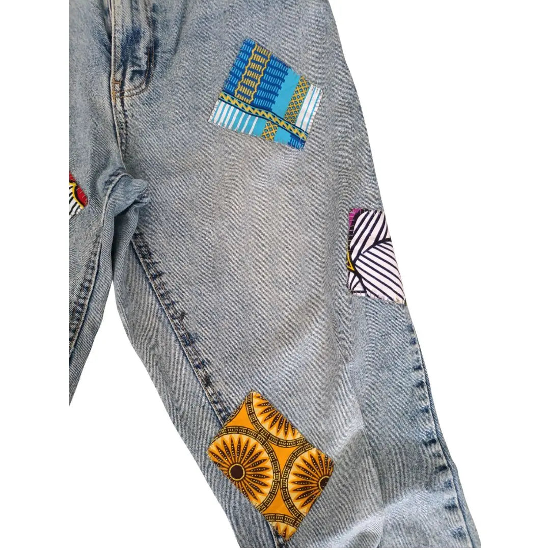 Jean Mom tissu Wax - Yolita Creations