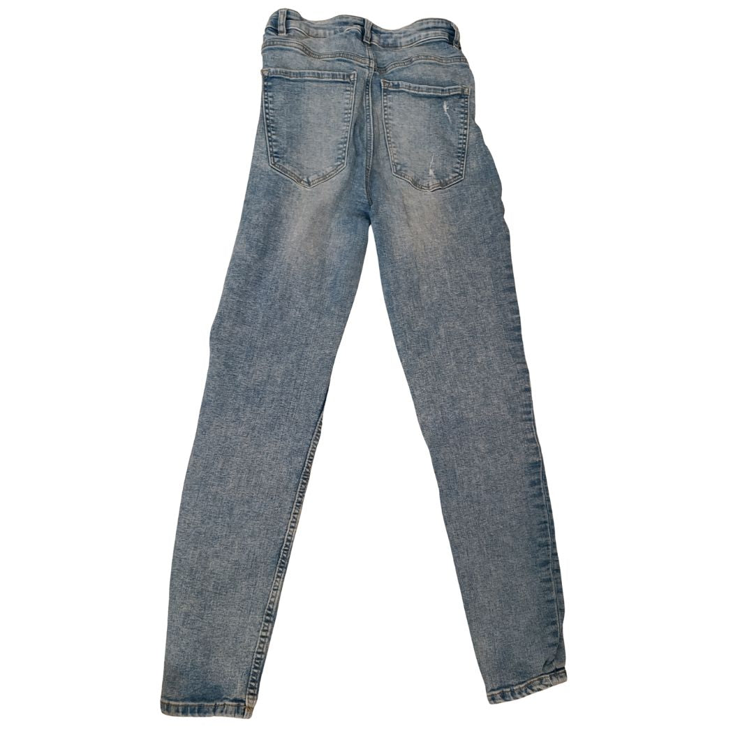 Jean Slim Imprimé fleuri - Yolia Creations